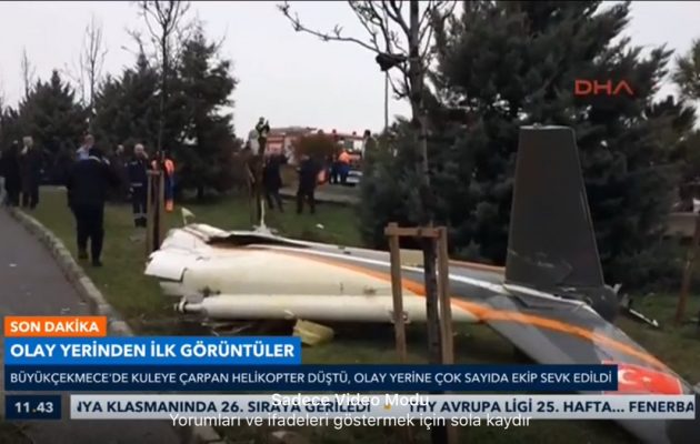 Τραγωδία στην Κωνσταντινούπολη: Πέντε νεκροί από συντριβή ελικοπτέρου (βίντεο)