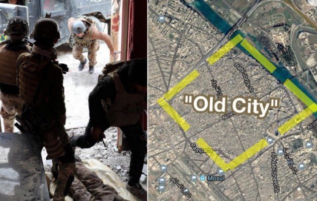 Μάχη στην παλιά πόλη της Μοσούλης γύρω από το τζαμί που ανακηρύχτηκε το “χαλιφάτο”