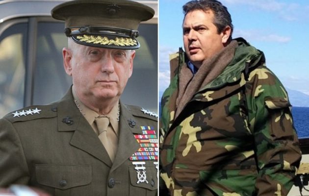 Με τον Τζέιμς Μάτις θα συναντηθεί ο Πάνος Καμμένος στις ΗΠΑ