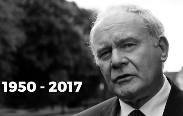 Πέθανε ο πρώην διοικητής του IRA και αντιπρόεδρος της Β. Ιρλανδίας Μάρτιν ΜακΓκίνες