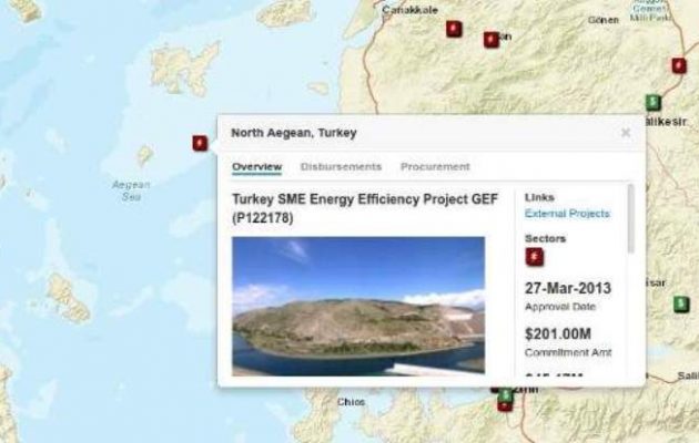 Η Παγκόσμια Τράπεζα βάφτισε “τουρκικό” το βόρειο Αιγαίο σε χάρτη της