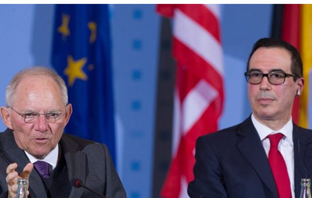 Aμερικανός ΥΠ.ΟΙΚ. σε Σόιμπλε: Η Ουάσιγκτον δεν θα εμπλακεί σε εμπορικό πόλεμο