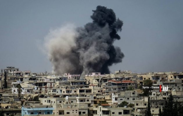 Ο στρατός της Συρίας βομβαρδίζει τις νότιες συνοικίες της πόλης Νταράα