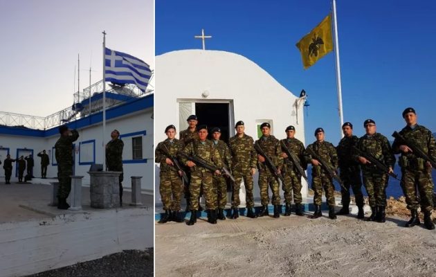 Στην Καλόλιμνο διανυκτέρευσε ο αρχηγός ΓΕΣ – Δείτε βίντεο με την έπαρση της σημαίας