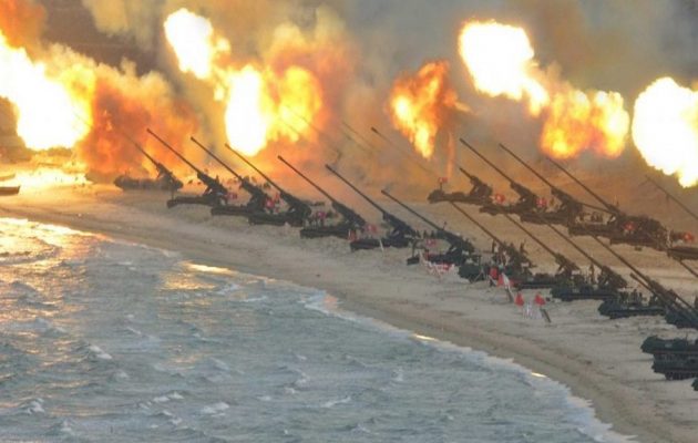 Τύμπανα πολέμου: Η Βόρεια Κορέα πραγματοποίησε ασκήσεις πυροβολικού