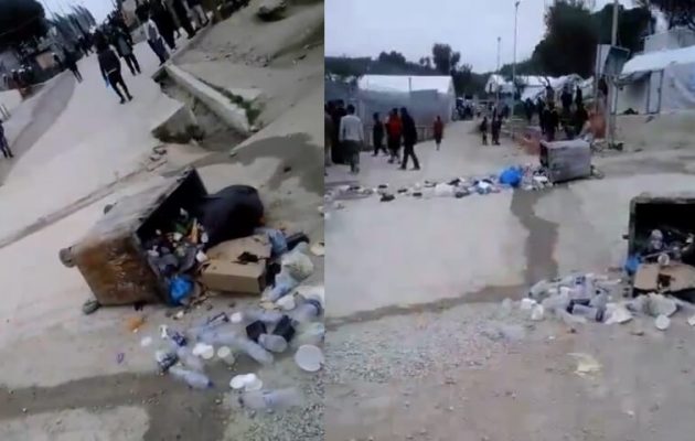 Μικροεπεισόδια στη Μόρια: Μετανάστες πέταγαν πέτρες σε αστυνομικούς (βίντεο)