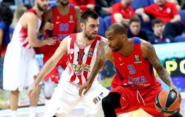 Eυρωλίγκα: Ο Ολυμπιακός έχασε από  ΤΣΣΚΑ (90 – 86) – Αντίπαλος του  στους “8” η Εφές