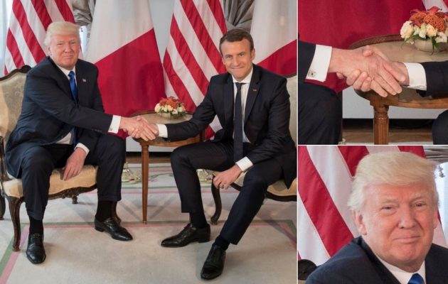 Μακρόν: Έσφιξα δυνατά το χέρι του Τραμπ για να του δείξω ότι κανείς δεν μου επιβάλλεται