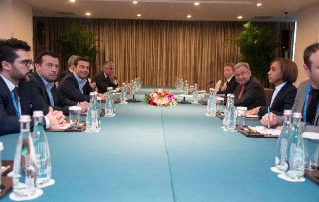 Το Κυπριακό στο επίκεντρο της συνάντησης Τσίπρα-Γκουτέρες στο Πεκίνο