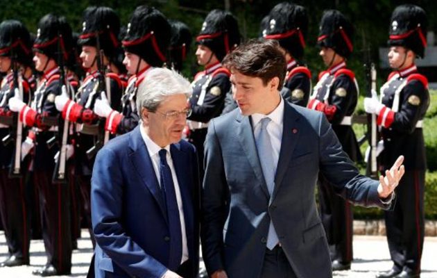 O Tζεντιλόνι συνάντησε Τριντό και στήριξε Μέρκελ για μια ισχυρότερη Ευρώπη την εποχή Τραμπ