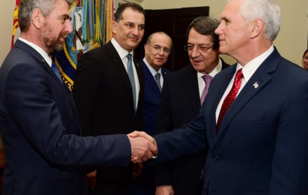 Στον Λευκό Οίκο συναντήθηκε ο Νίκος Αναστασιάδης με τον Αντιπρόεδρο των ΗΠΑ Μάικ Πενς
