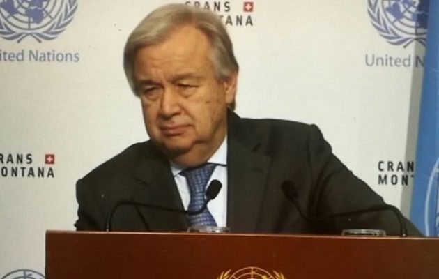 Έκκληση Γκουτέρες να συνεχιστούν οι διαβουλεύσεις για το Κυπριακό με δημιουργικό πνεύμα