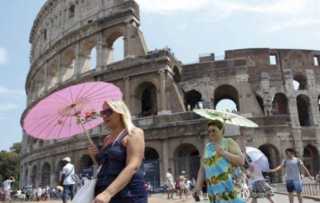 Καύσωνας πλήττει την Ιταλία – Αναμένονται βροχές και χαλάζι