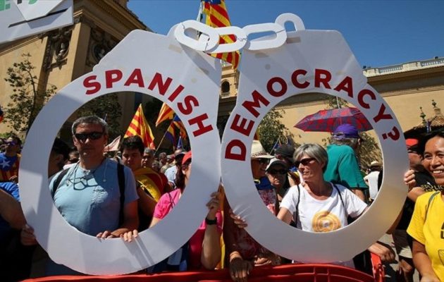 Μεγάλη διαδήλωση στη Βαρκελώνη υπέρ της ανεξαρτησίας της Καταλονίας