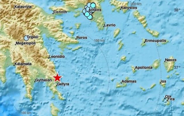 Σεισμός στη Μονεμβασιά ταρακούνησε και την Αθήνα στις 02.42 π.μ.