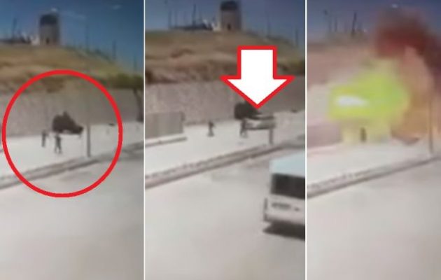 ΒΙΝΤΕΟ ΣΟΚ: Αυτοκίνητο βόμβα ανατινάζεται πάνω σε Τούρκους χωροφύλακες (βίντεο)