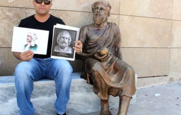 Τούρκος γλύπτης έφτιαξε άγαλμα του Αναξαγόρα με το… κεφάλι Τούρκου ποιητή (φωτο)