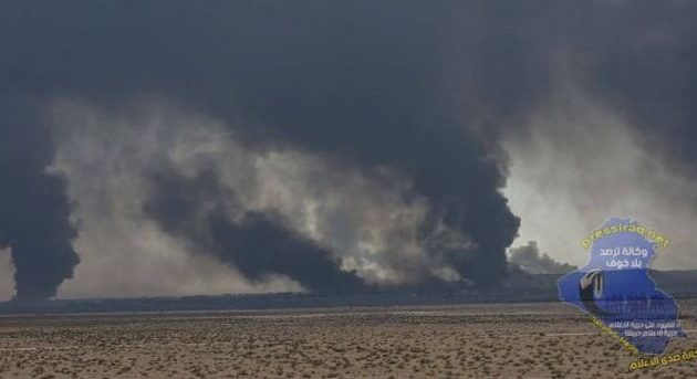 Φωτιά στις πετρελαιοπηγές της Ταλ Αφάρ έβαλε το Ισλαμικό Κράτος για να μην το “βλέπουν” τα αεροπλάνα