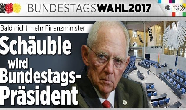 Η Bild “κλειδώνει” τη μετακίνηση Σόιμπλε από το Οικονομικών στη Βουλή