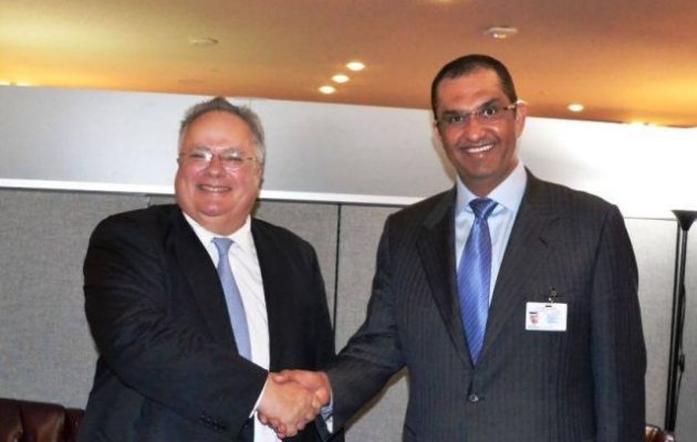 Με τον υπουργό Επικρατείας των Εμιράτων συναντήθηκε ο Κοτζιάς στη Νέα Υόρκη