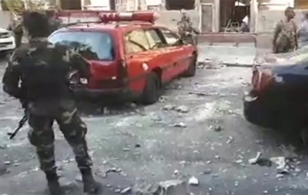 Τριπλή βομβιστική επίθεση κοντά στην έδρα της αστυνομίας στη Δαμασκό – Ένας νεκρός