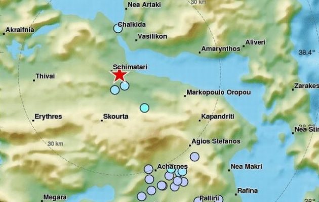 Σεισμός στις 13.08 αισθητός στην Αθήνα με επίκεντρο κοντά στην Αττική