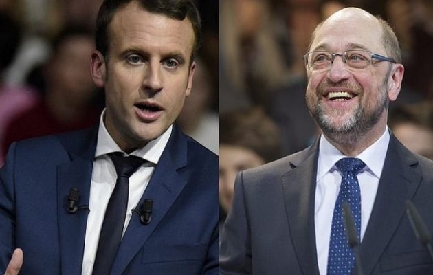 Συνομιλία Σουλτς – Μακρόν και τα “καρφιά” για τη Μέρκελ
