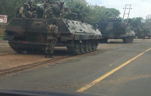Τανκς βγήκαν στoυς δρόμους της Ζιμπάμπουε- Φήμες για πραξικόπημα (φωτο)