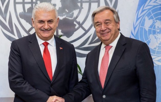 Το Κυπριακό συζήτησε ο Μπιναλί Γιλντιρίμ με τον Αντόνιο Γκουτέρες στη Νέα Υόρκη