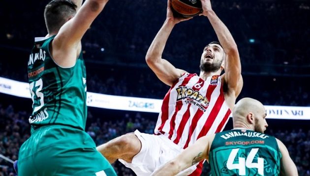 Λύγισε στη Λιθουανία ο Ολυμπιακός – Ήττα από τη Ζαλγκίρις (74-68)