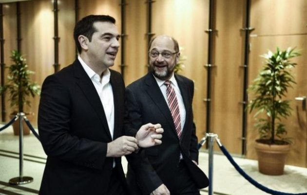 Το SMS του Τσίπρα στον Σουλτς  – Τι του είπε για την κυβέρνηση στη Γερμανία