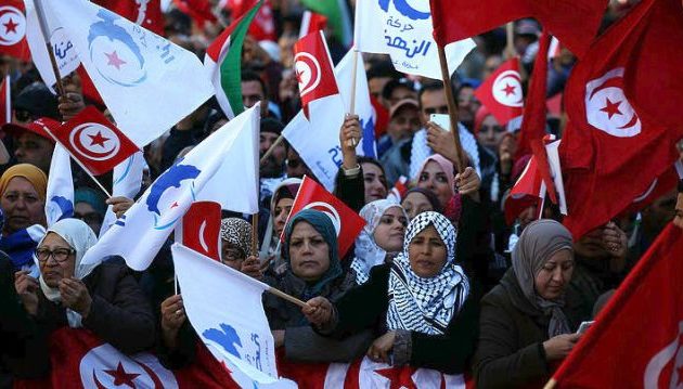 Οι Τυνήσιοι βγήκαν στους δρόμους για τον εορτασμό της 7ης επετείου από την πτώση Μπεν Άλι