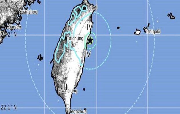 Νέος σεισμός 5, 7 Ρίχτερ στην Ταϊβάν