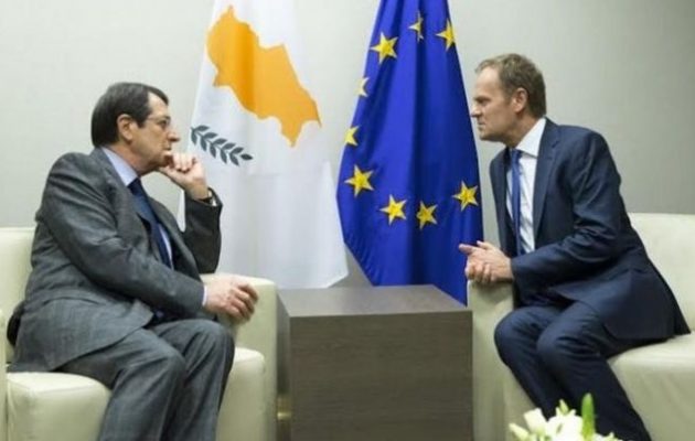 Αναστασιάδης και Τουσκ συζήτησαν την τουρκική προκλητικότητα στην κυπριακή ΑΟΖ