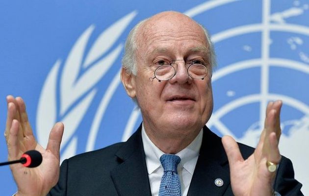 Ο ντε Μιστούρα άρχισε πάλι να «καλύπτει» τους ισλαμιστές στη Συρία – Τζιχαντολαγνεία έχουν πάθει στον ΟΗΕ;