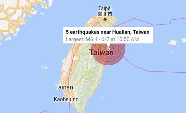 Ισχυρός σεισμός 6,4 Ρίχτερ στην Ταϊβάν
