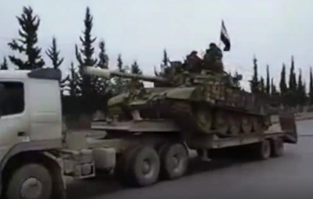 Εισήλθε στη Δαμασκό η 62η Ταξιαρχία με τανκς και πυροβόλα – Θα λάβει μέρος στην επίθεση στην Αν. Γούτα (βίντεο)