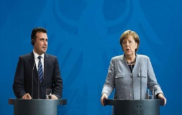 Η Μέρκελ καλωσόρισε τον Ζάεφ ως «Μακεδόνα» πρωθυπουργό αλλά ζήτησε «συμβιβασμό» με την Ελλάδα