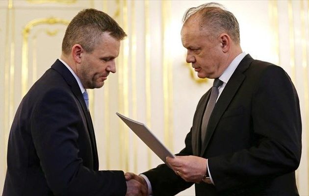 Ο πρόεδρος της Σλοβακίας διόρισε νέα κυβέρνηση με πρωθυπουργό τον Πελεγκρίνι