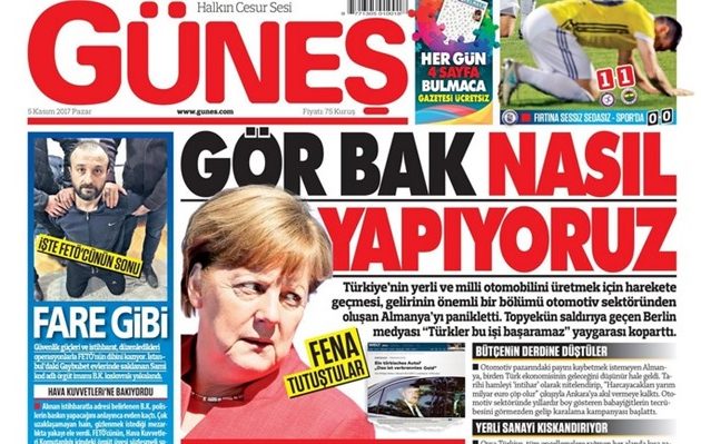 Güneş: Η Γερμανία «τρέμει» το τουρκικό αυτοκίνητο που θα είναι έτοιμο το 2019