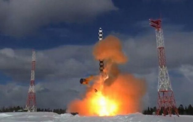 Η Ρωσία προχώρησε στη δεύτερη δοκιμή του διηπειρωτικού πυραύλου «Σατανάς 2»