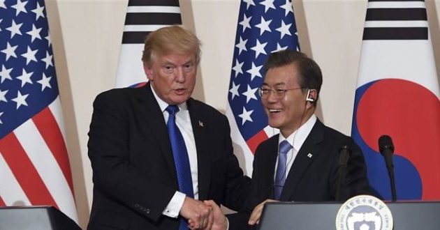Ο νοτιοκορεάτης Πρόεδρος προτείνει τον Τραμπ για Νόμπελ Ειρήνης