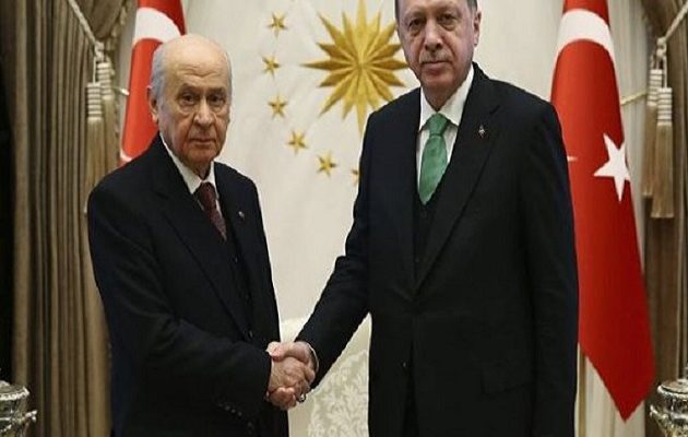 “Δεκανίκι” του Ερντογάν ο Μπαχτσελί – Tου δίνει πλειοψηφία σύμφωνα με δημοσκόπηση