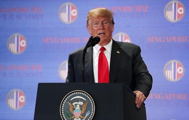 Τραμπ: Η συνάντηση της Σιγκαπούρης βοήθησε να αποφευχθεί μια πυρηνική καταστροφή