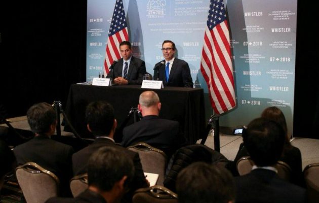 Υπ. Οικονομικών ΗΠΑ μετά τους G7: Οι δασμοί στον χάλυβα δεν δηλώνουν πρόθεση για εμπορικό πόλεμο