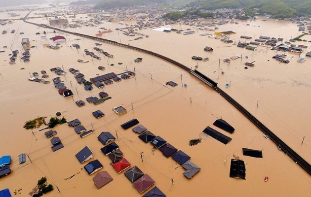 Τους 81 έφτασαν οι νεκροί από τις πρωτοφανείς πλημμύρες στην Ιαπωνία