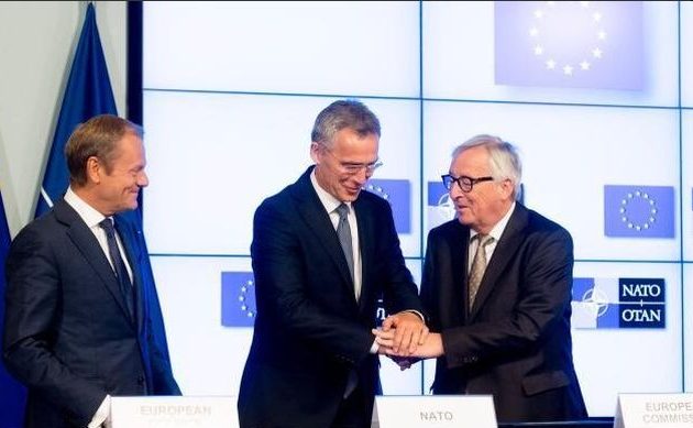 Η Ε.Ε. ενισχύει τη συνεργασία της με το ΝΑΤΟ – Τι δήλωσαν Τουσκ, Γιούνκερ και Στόλτενμπεργκ