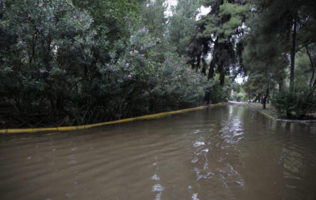 Απίστευτο βίντεο: Σε λίμνη μετατράπηκε το προαύλιο του νοσοκομείου «Σωτηρία»