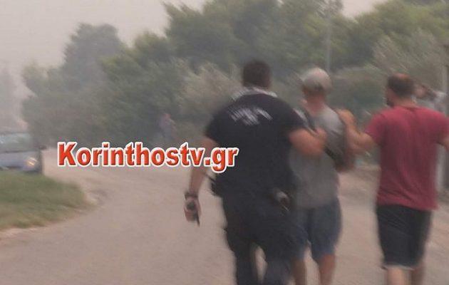 Προσαγωγή αλλοδαπού υπόπτου για τη μεγάλη φωτιά στην Κινέτα (βίντεο)