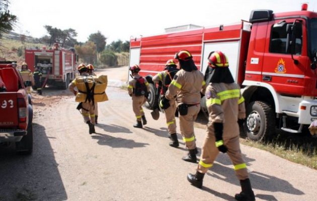 Υπό έλεγχο η φωτιά στη Λαυρεωτική παρά τους ισχυρούς ανέμους